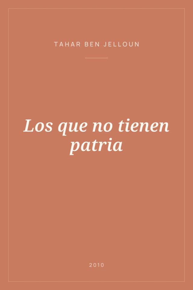 Portada de Los que no tienen patria
