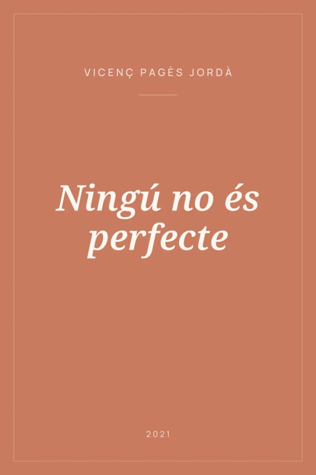 Portada de Ningú no és perfecte
