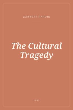 Portada de The Cultural Tragedy