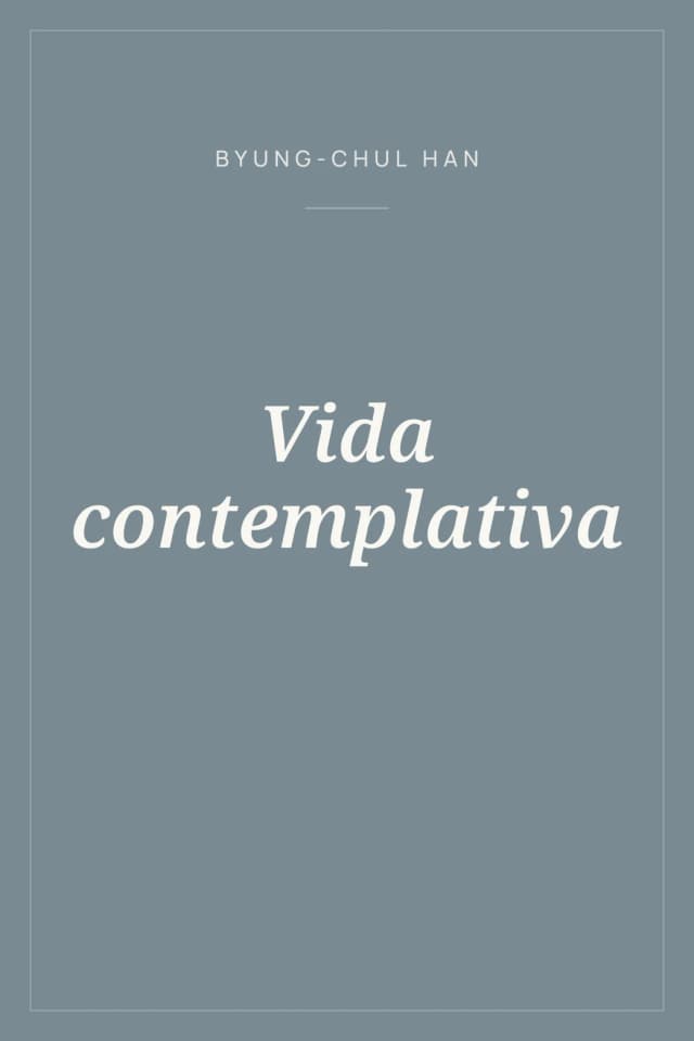 Portada de Vida contemplativa