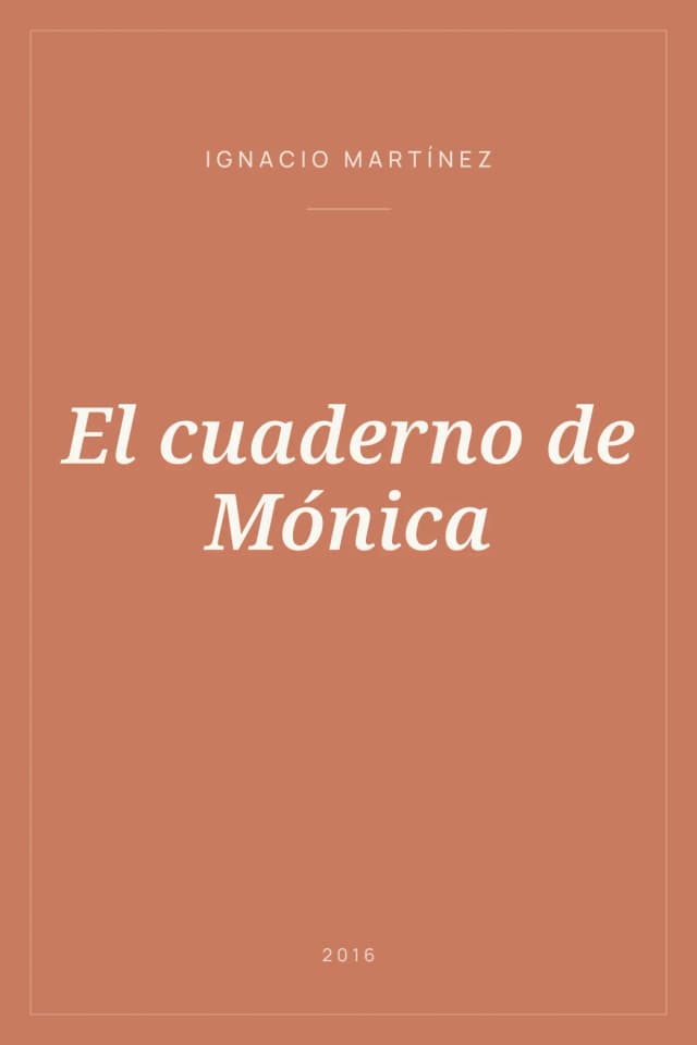Portada de El cuaderno de Mónica