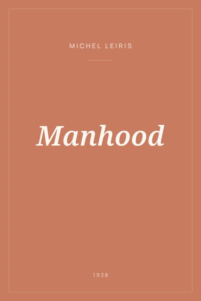 Portada de Manhood