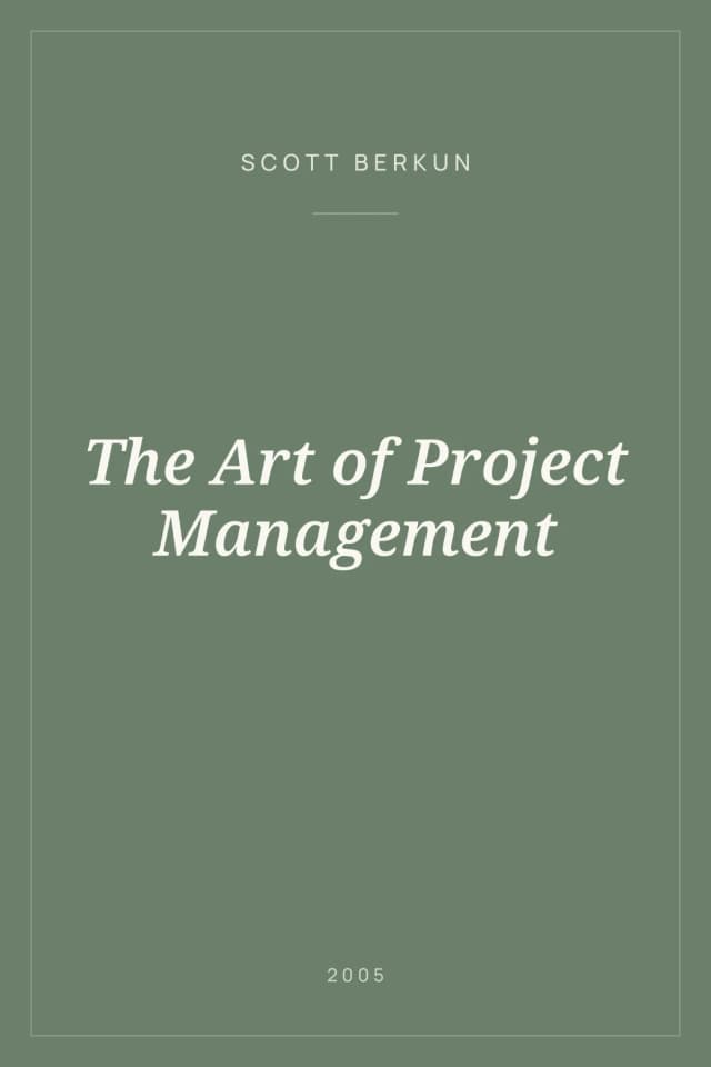 Portada de The Art of Project Management