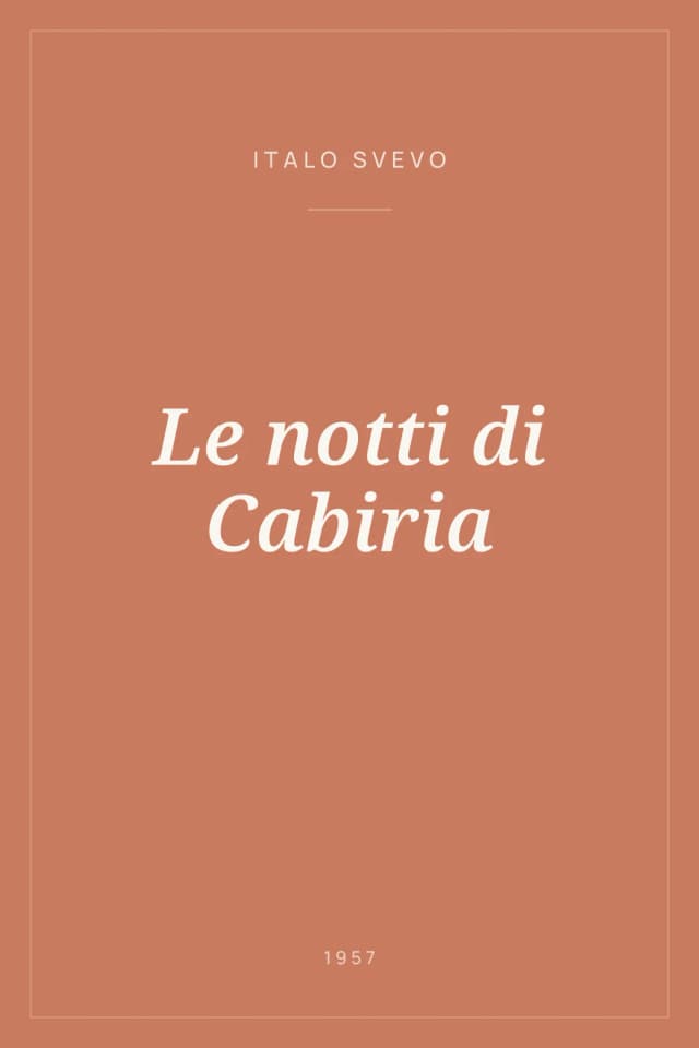 Portada de Le notti di Cabiria