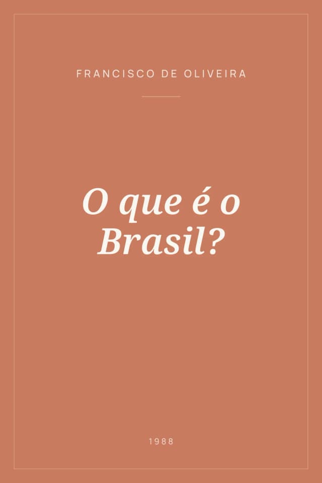 Portada de O que é o Brasil?