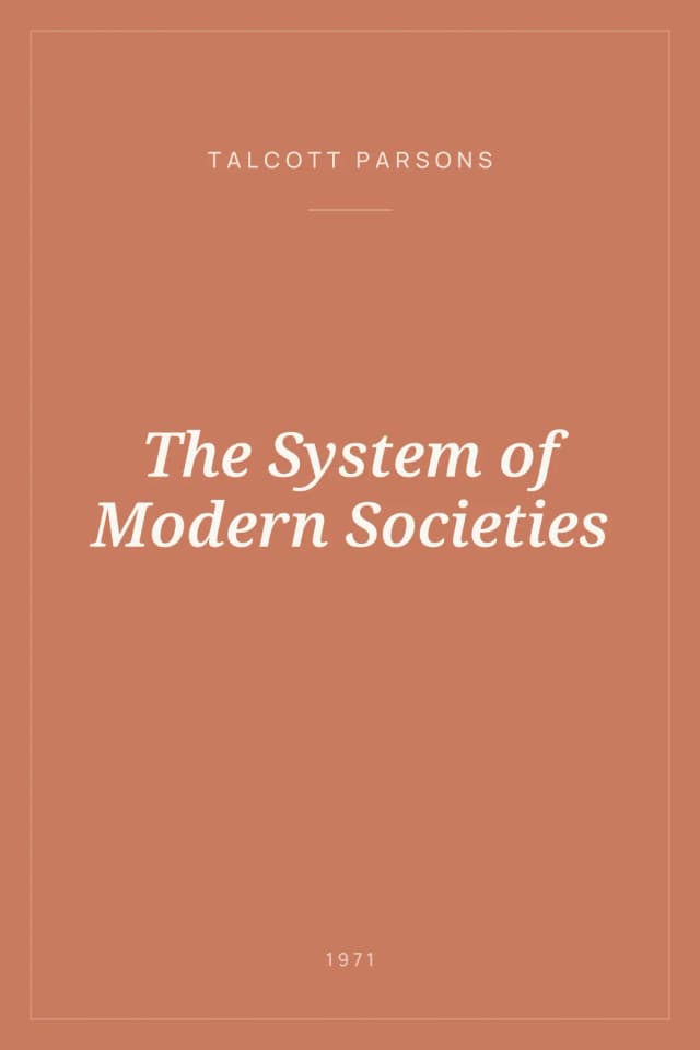 Portada de The System of Modern Societies