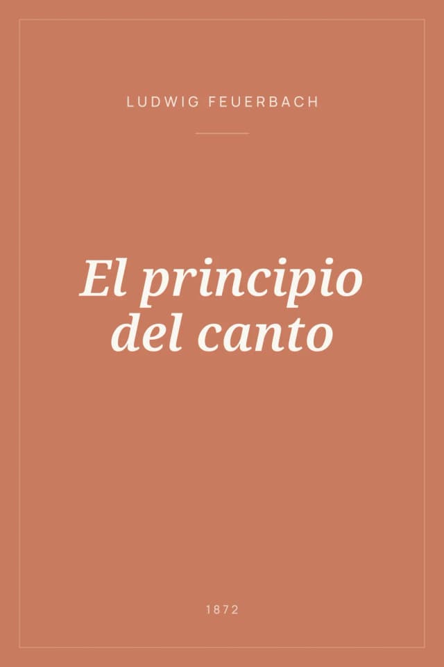 Portada de El principio del canto