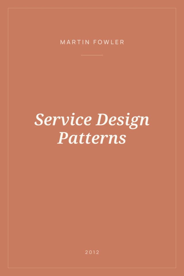 Portada de Service Design Patterns