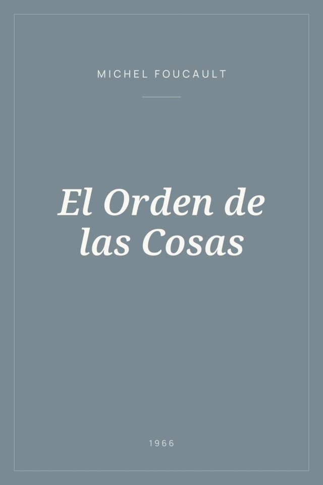 Portada de El Orden de las Cosas
