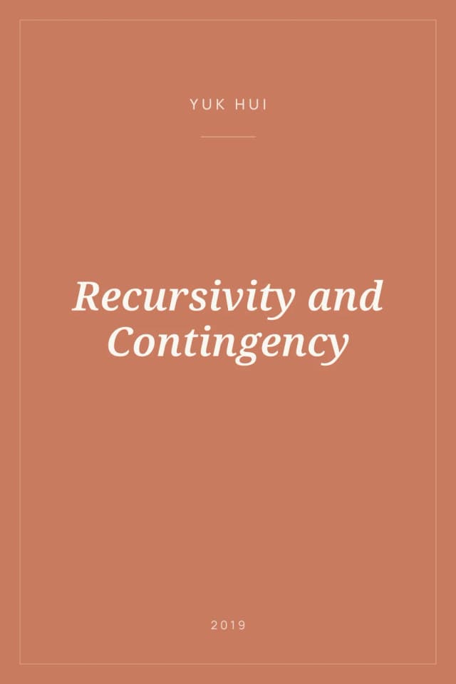 Portada de Recursivity and Contingency