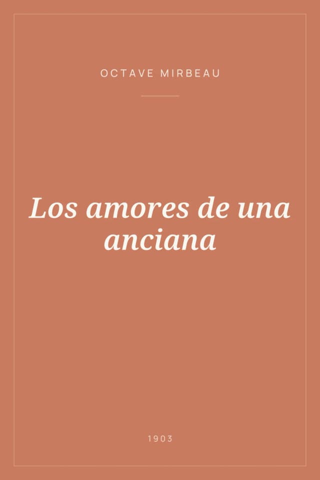 Portada de Los amores de una anciana