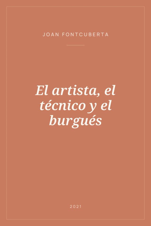 Portada de El artista, el técnico y el burgués