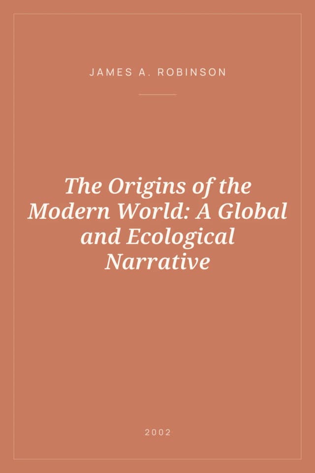 Portada de The Origins of the Modern World: A Global and Ecological Narrative
