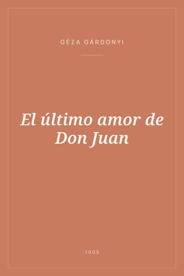 Portada de El último amor de Don Juan