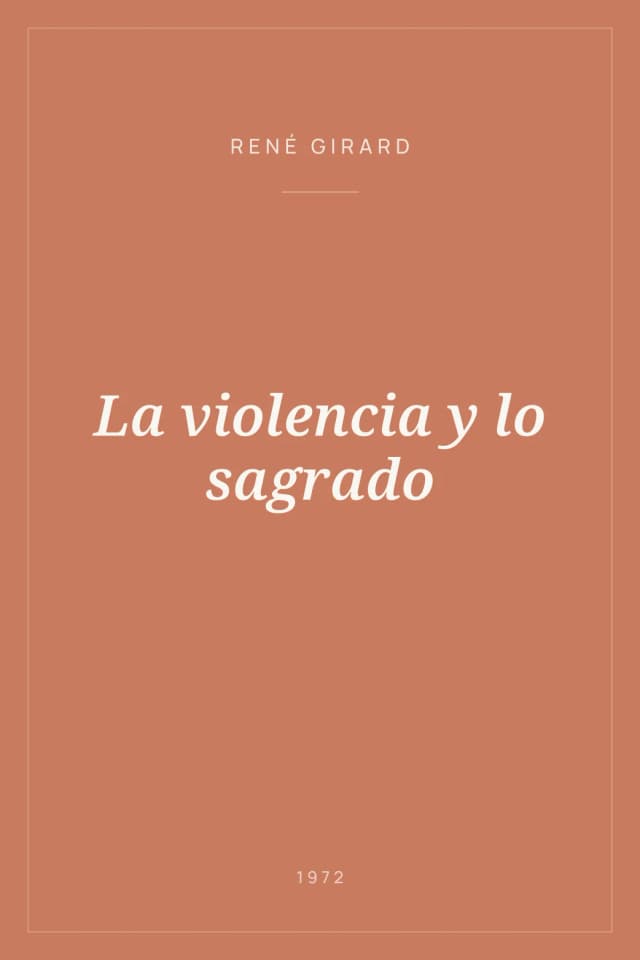 Portada de La violencia y lo sagrado