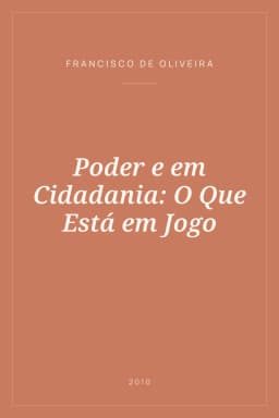 Portada de Poder e em Cidadania: O Que Está em Jogo