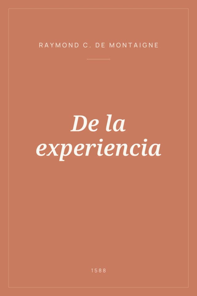 Portada de De la experiencia