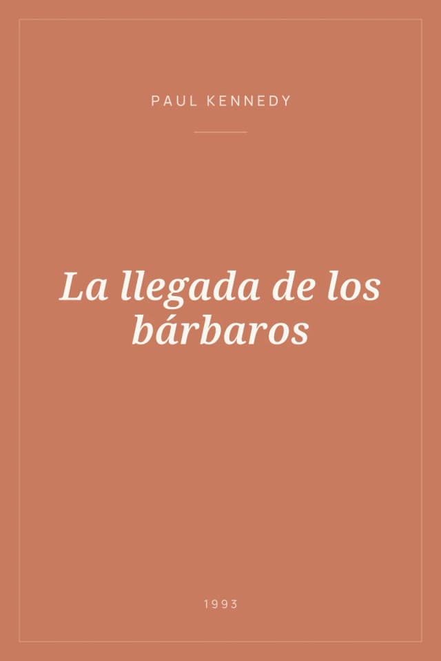 Portada de La llegada de los bárbaros