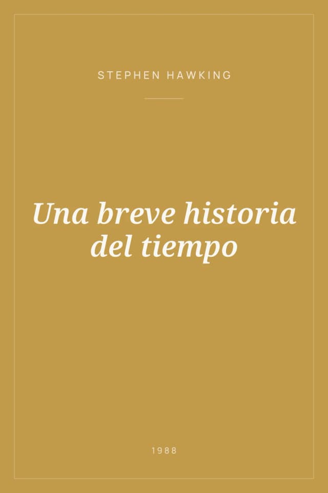 Portada de Una breve historia del tiempo
