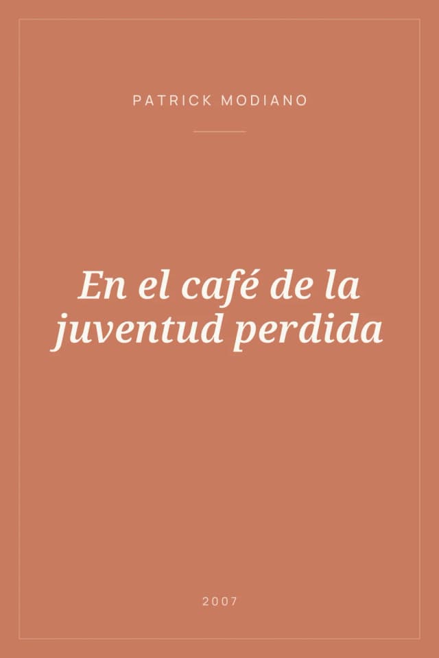 Portada de En el café de la juventud perdida
