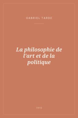 Portada de La philosophie de l'art et de la politique