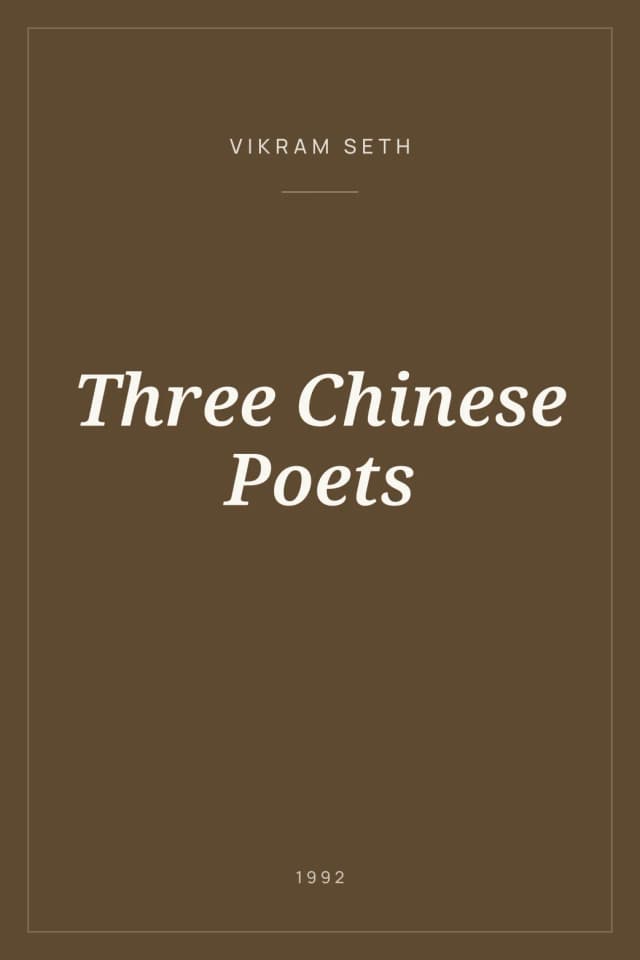 Portada de Three Chinese Poets