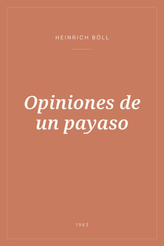 Portada de Opiniones de un payaso