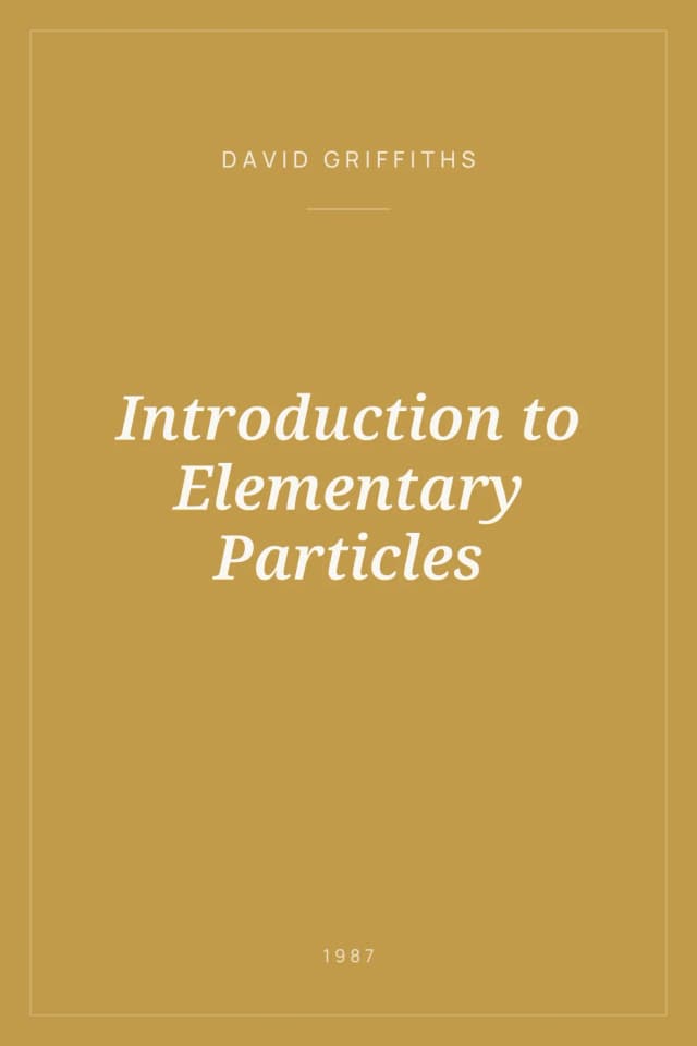 Portada de Introduction to Elementary Particles