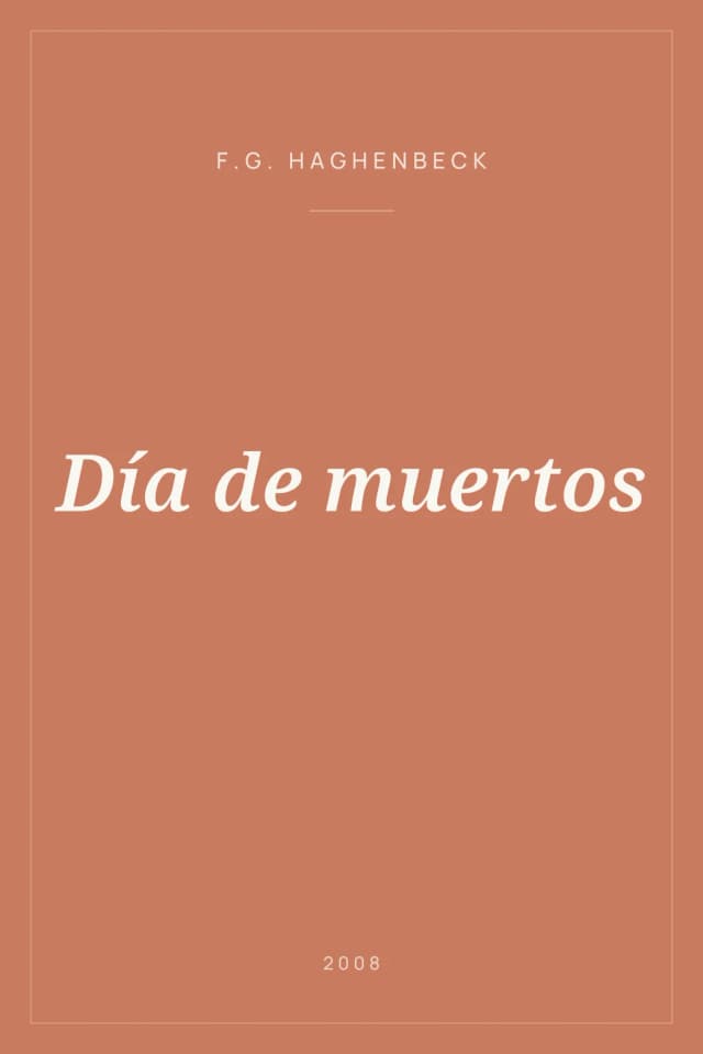 Portada de Día de muertos