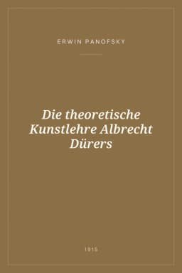 Portada de Die theoretische Kunstlehre Albrecht Dürers