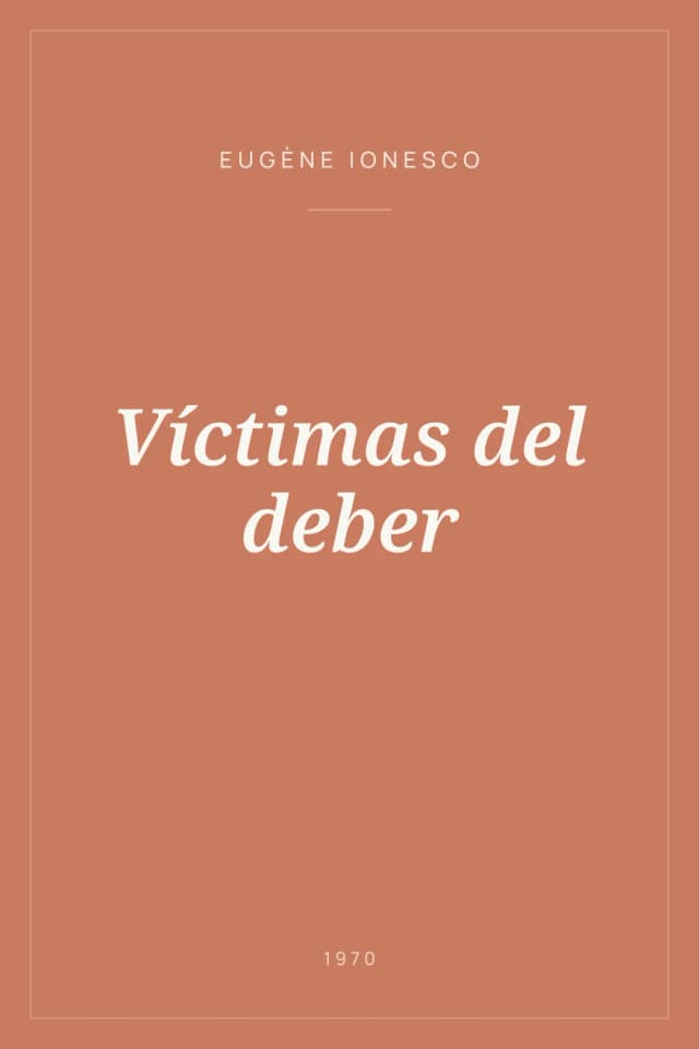 Portada de Víctimas del deber