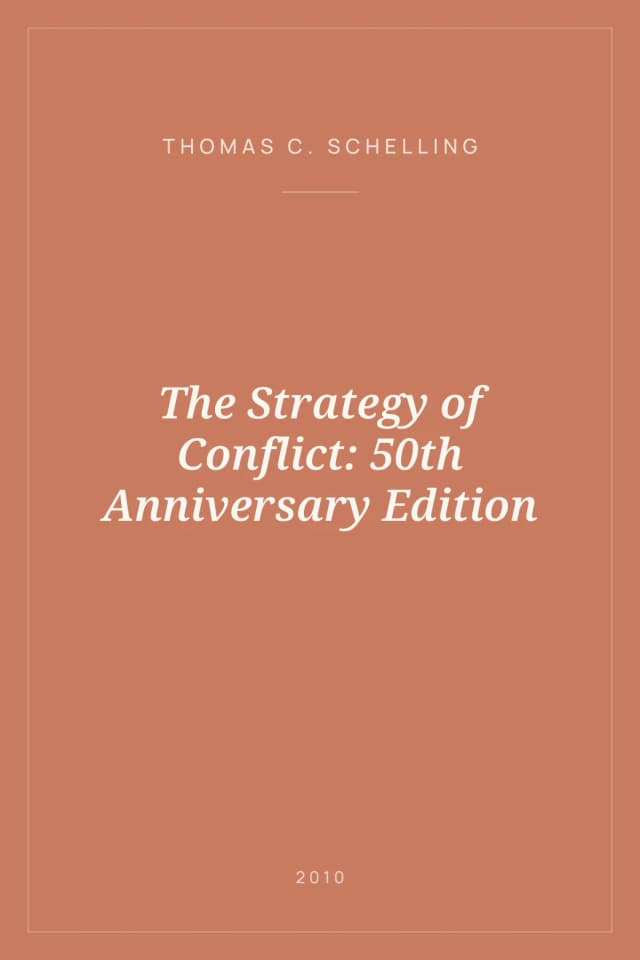 Portada de The Strategy of Conflict: 50th Anniversary Edition