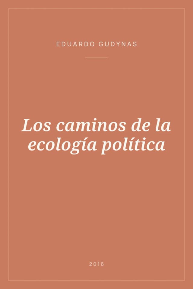 Portada de Los caminos de la ecología política