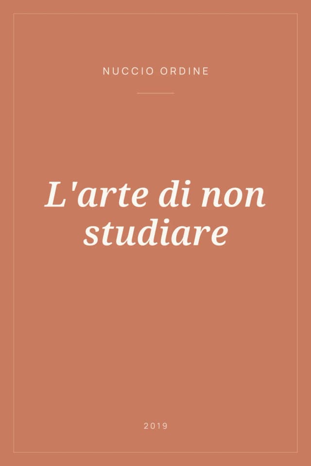 Portada de L'arte di non studiare