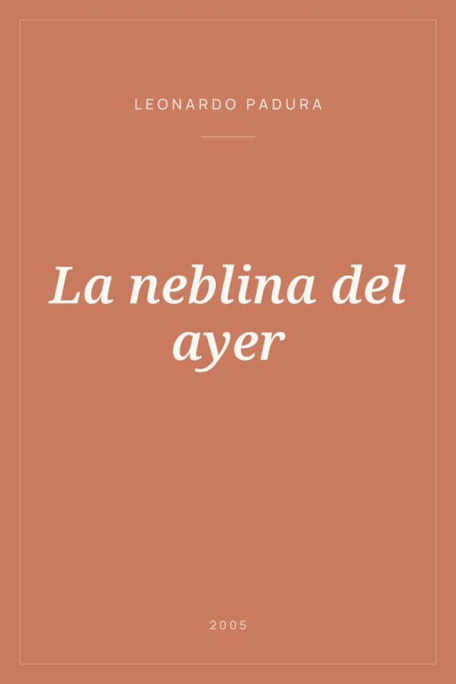Portada de La neblina del ayer
