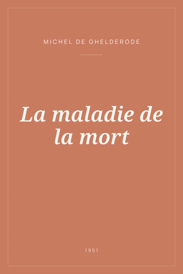 Portada de La maladie de la mort