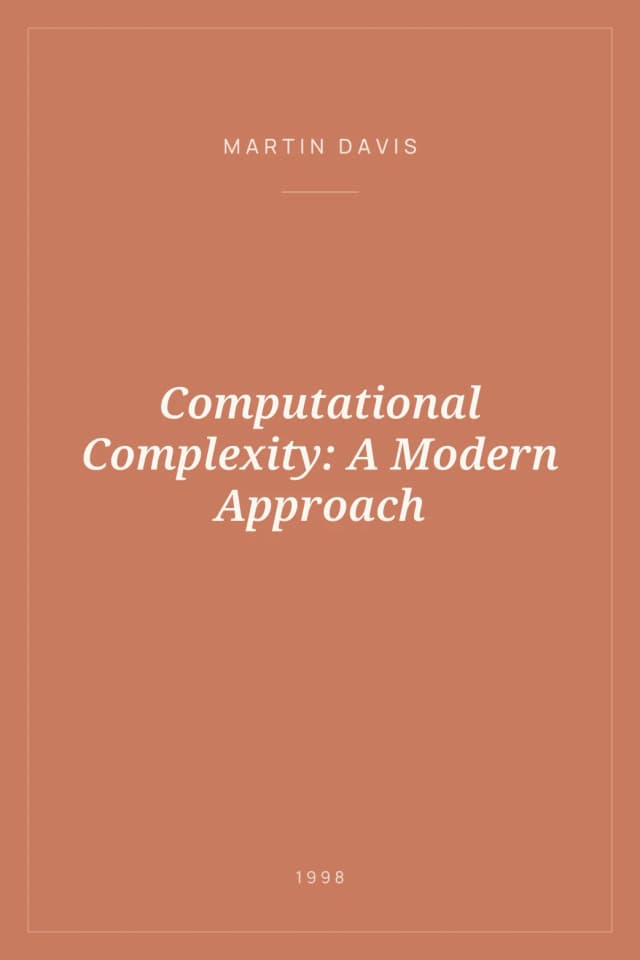 Portada de Computational Complexity: A Modern Approach