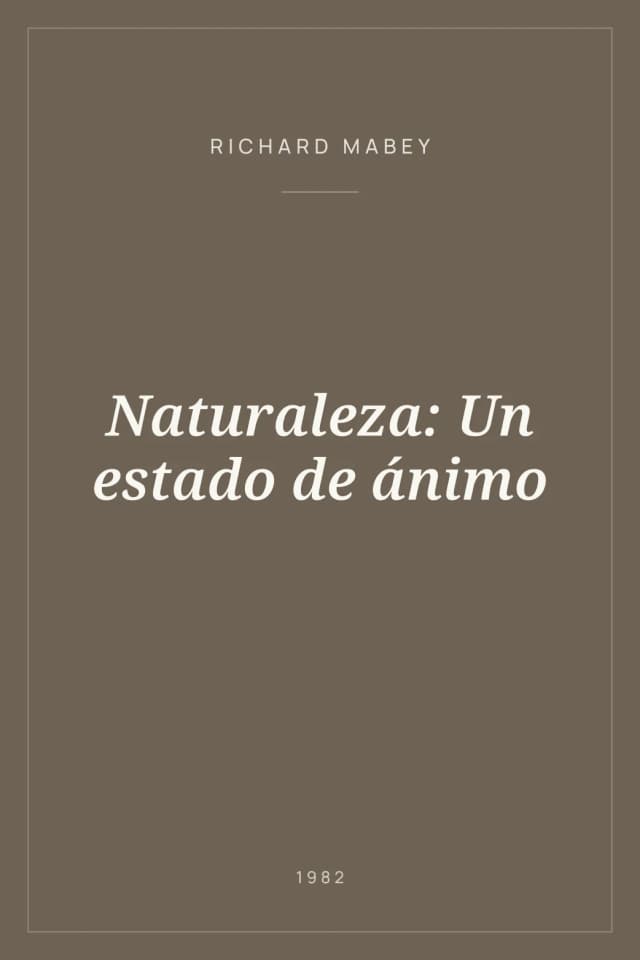 Portada de Naturaleza: Un estado de ánimo