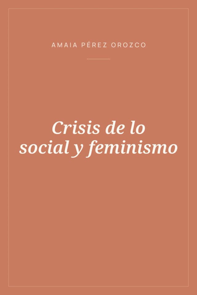 Portada de Crisis de lo social y feminismo