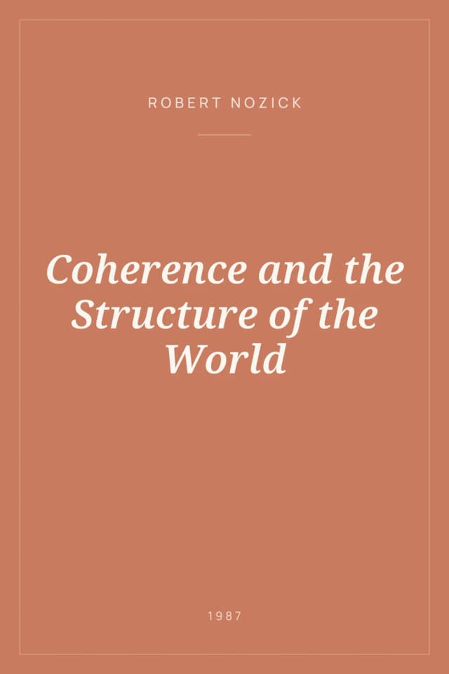 Portada de Coherence and the Structure of the World