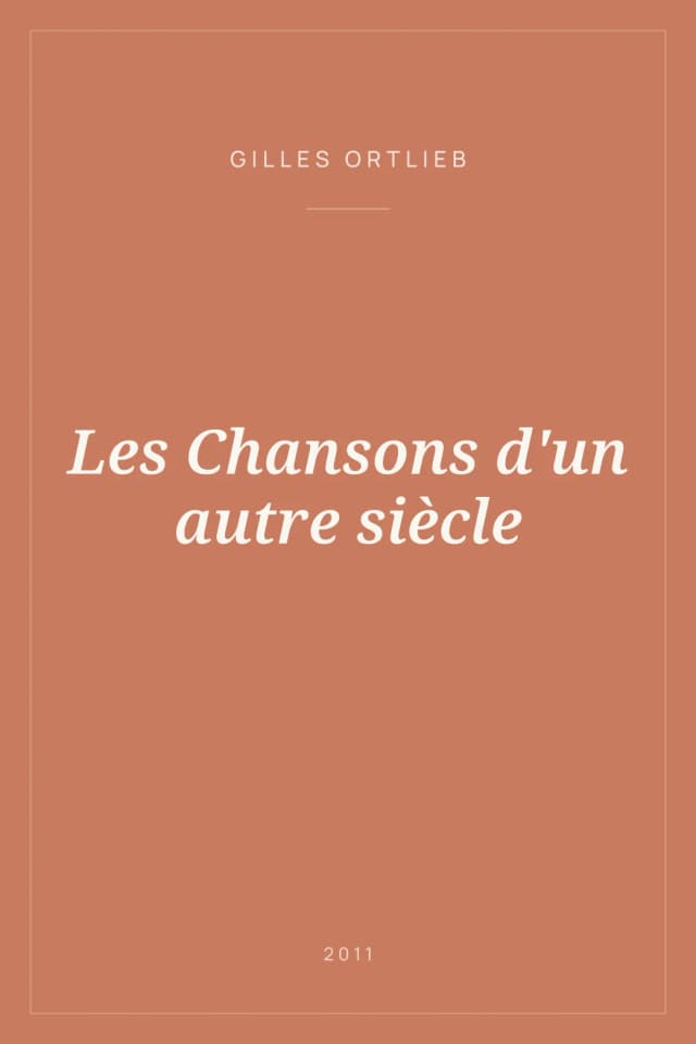 Portada de Les Chansons d'un autre siècle