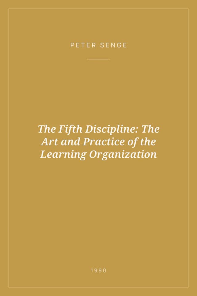 Portada de The Fifth Discipline: The Art and Practice of the Learning Organization