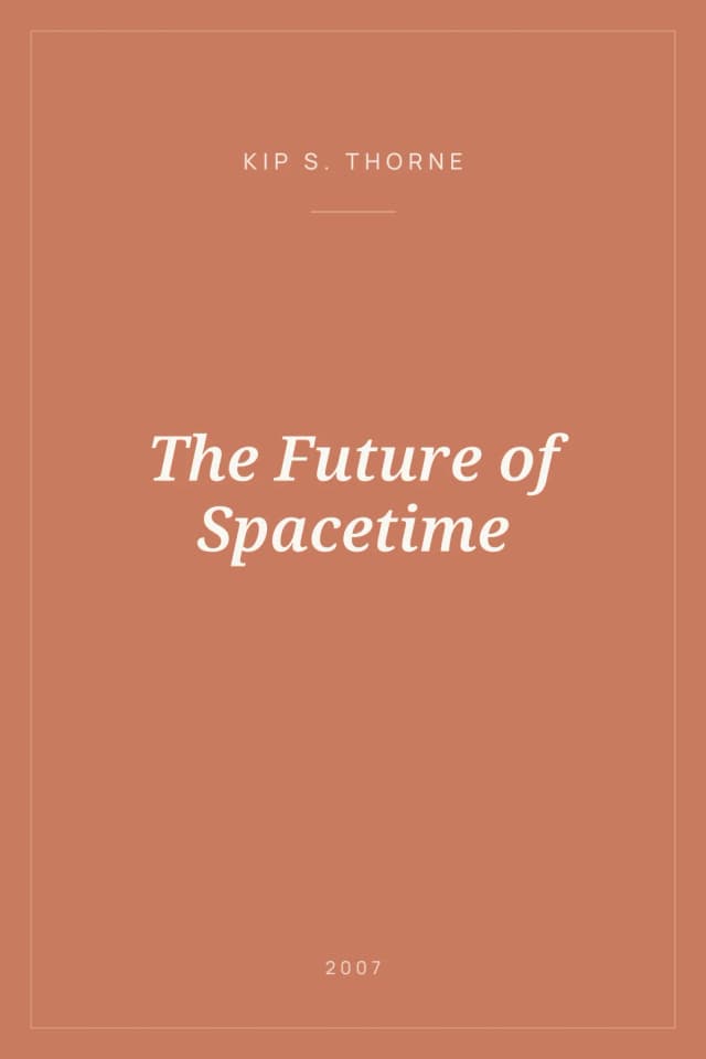 Portada de The Future of Spacetime