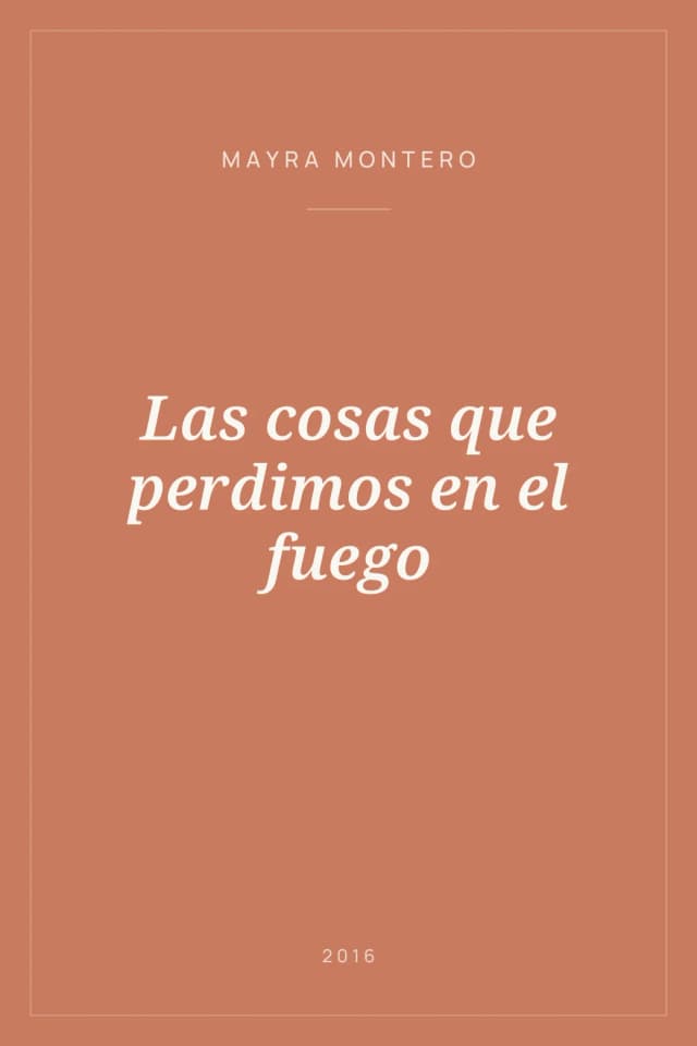 Portada de Las cosas que perdimos en el fuego