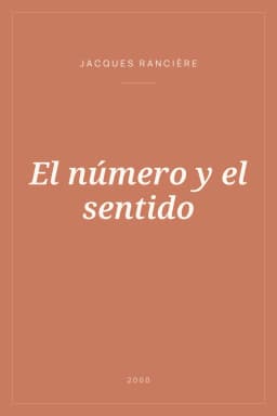 Portada de El número y el sentido