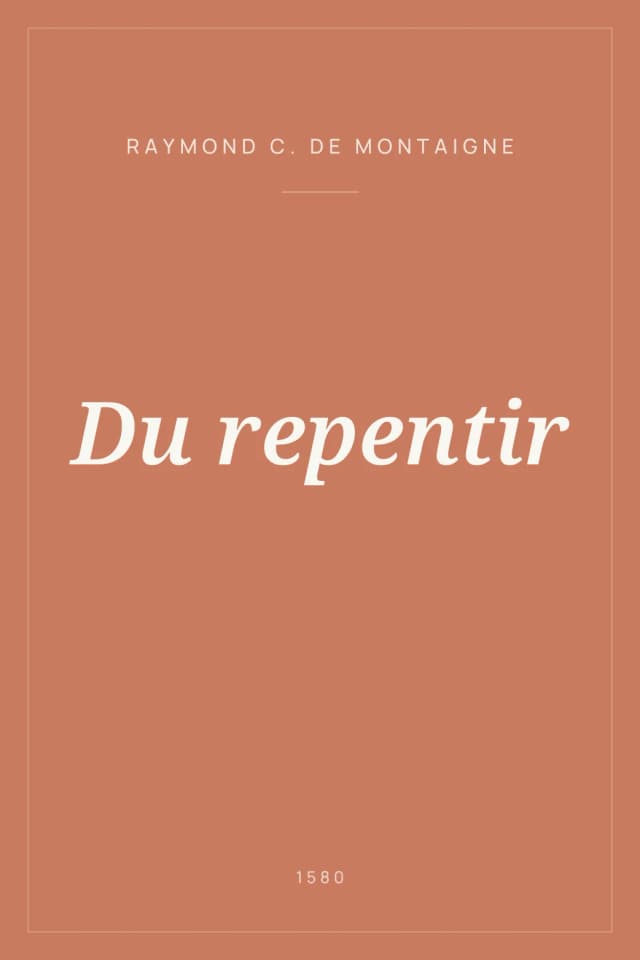 Portada de Du repentir
