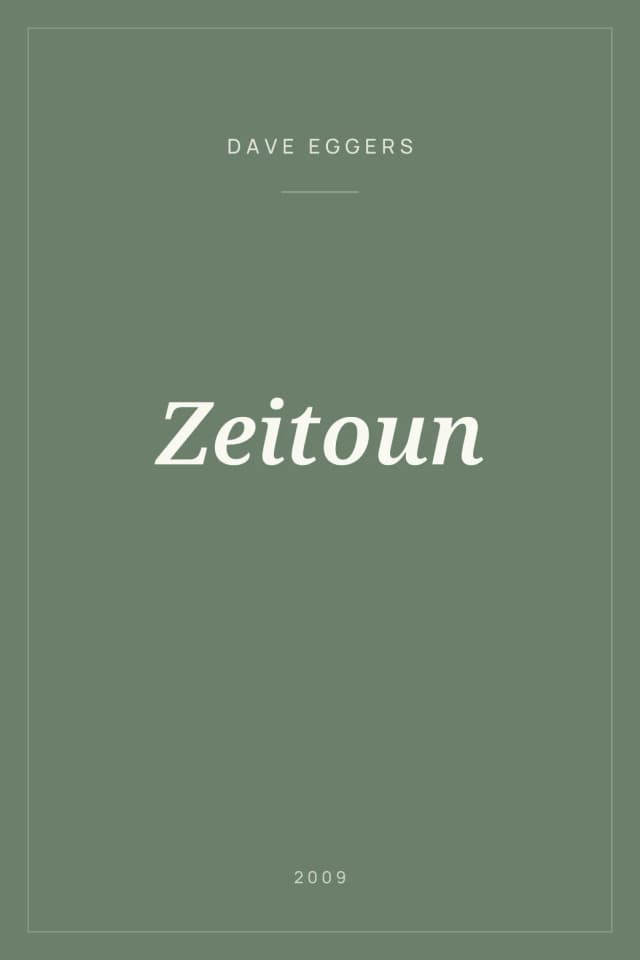 Portada de Zeitoun