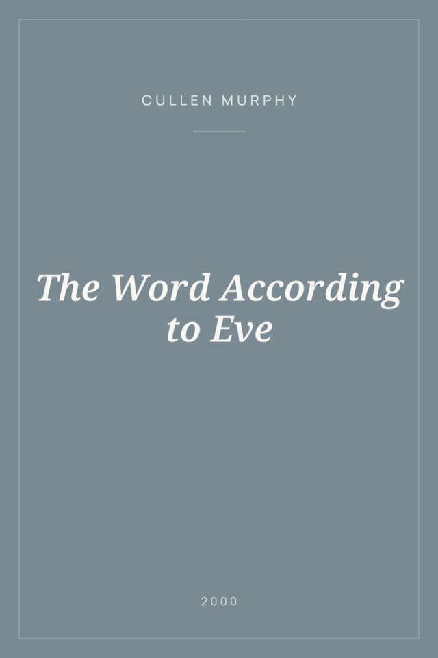 Portada de The Word According to Eve