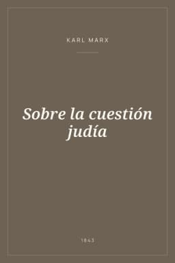 Portada de Sobre la cuestión judía