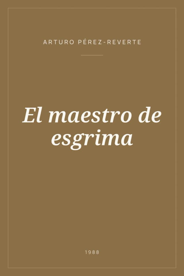 Portada de El maestro de esgrima